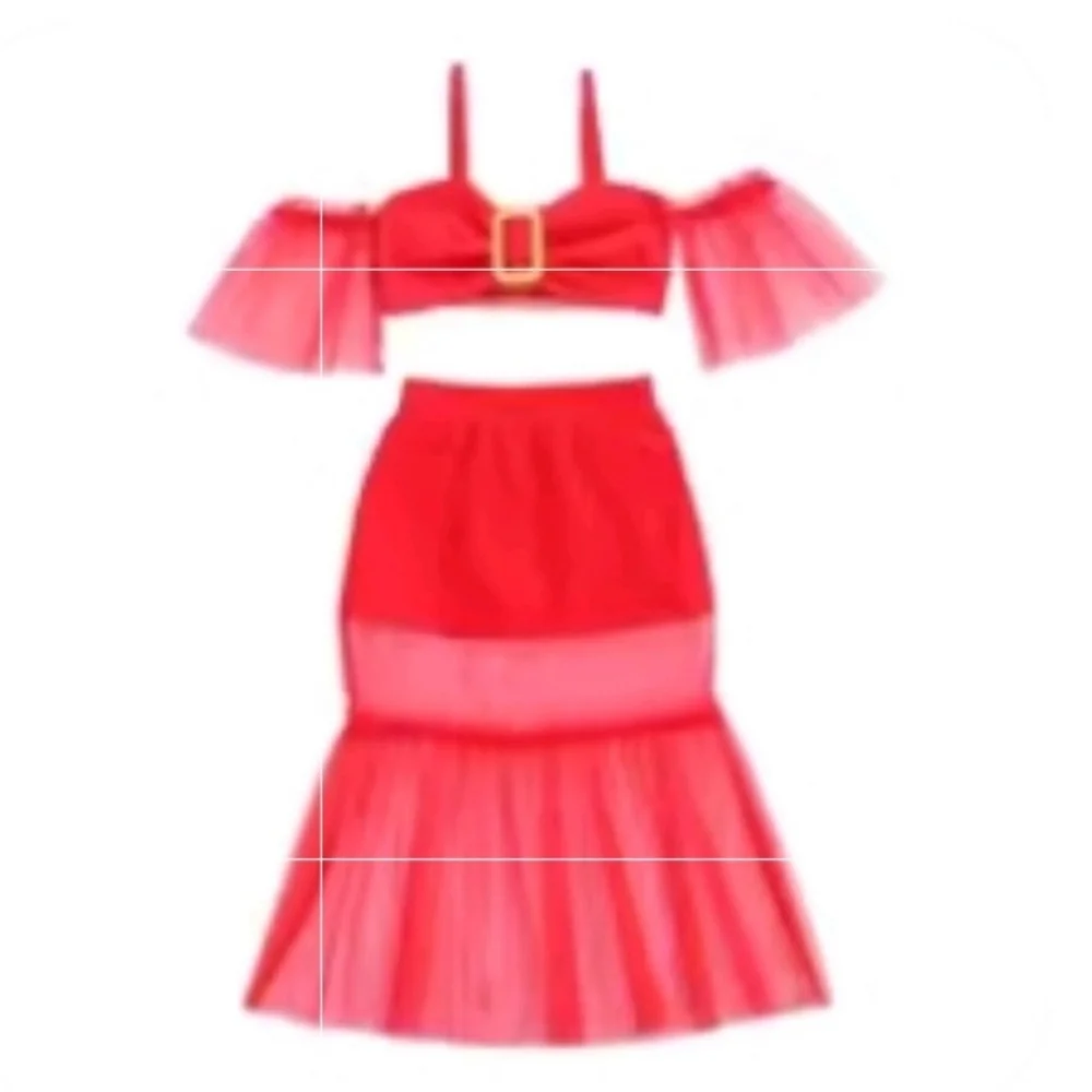 Red Kids Summer Dress Set